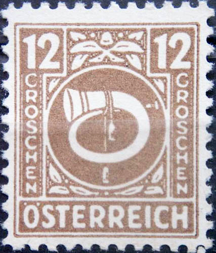 Austria 1945 Definitives - Post Horn 12g.jpg