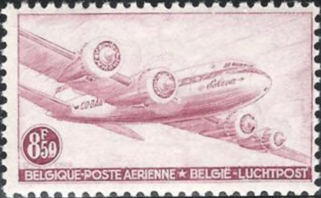 Belgium 1946 - 1954 Airmail Stamps b.jpg
