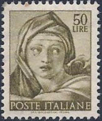 Italy 1961 Definitives - Works of Michelangelo 50L.jpg