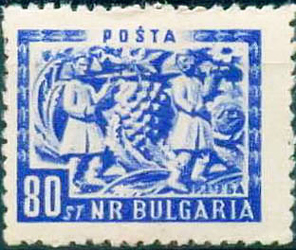 Bulgaria 1952 Definitives - Folk Art - Woodcarvings 80st.jpg