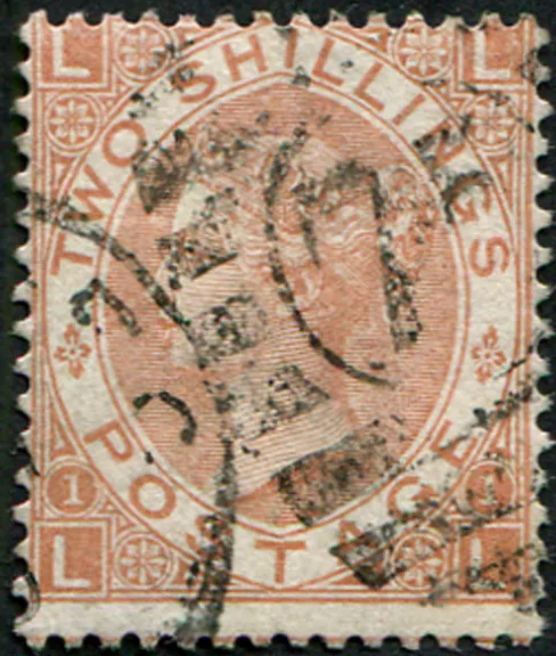 GB 1880 Two Shilling Brown Plate 1 by Lettering LL.jpg