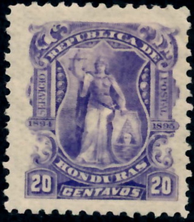 Honduras 1895 Justitia 20c.jpg