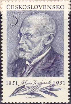 Czechoslovakia 1951 Birth Centenary of Alois Jirasek 5Kr.jpg