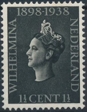 Netherlands 1938 Queen Wilhelmina Jubilee 40 years a.jpg