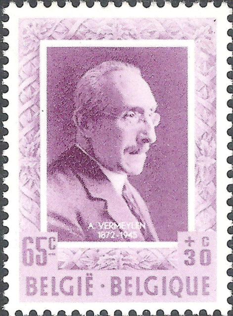 Belgium 1952 Culture Fund - Belgian Writers 65c+30c.jpg