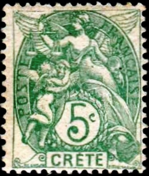 French Post Offices in Crete 1902 Definitives of France - Inscribed "CRÈTE" 5c.jpg