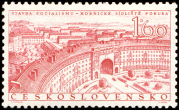 Czechoslovakia 1955 Building Progress 1Kr60.jpg