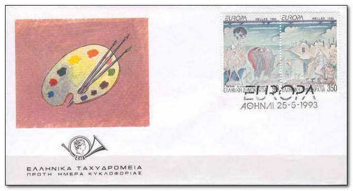 Greece 1993 Europa - Contemporary Art fdc.jpg