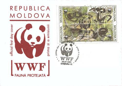 Moldova 1993 WWF - Snakes fdc fake c.jpg
