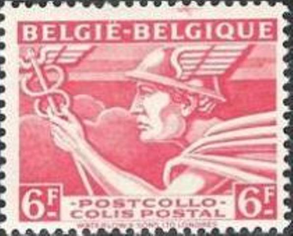 Belgium 1945 Mercurius - Railway Parcel Stamps 6Fa.jpg