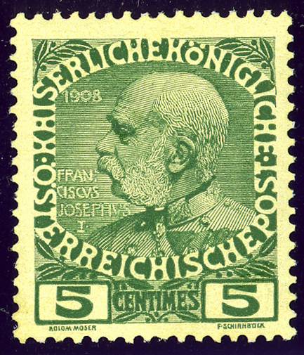 Austro-Hungarian Post Offices in the Turkish Empire 1908 Jubilee - French Currency a.jpg