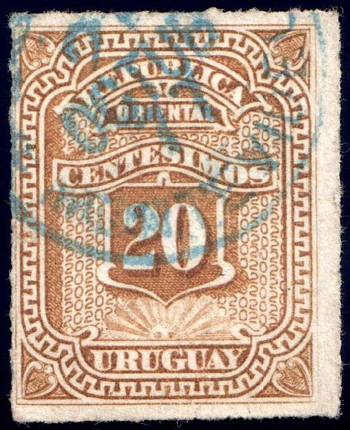 Uruguay 1877 Numerals 20c.jpg