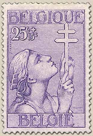 Belgium 1933 Anti Tuberculosis - Lorraine Cross 25c+15c.jpg