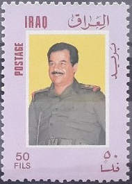 Iraq 1986 Definitives - President Saddam Hussein 50f.jpg