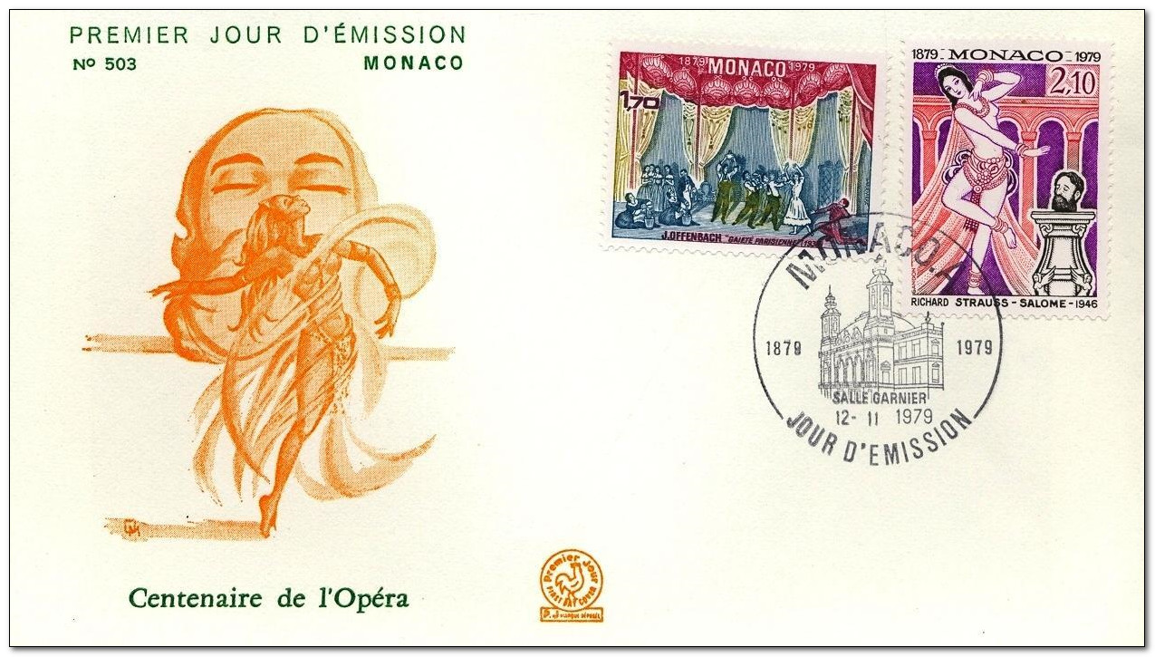 Monaco 1979 Salle Garnier (Opera House) Centenary - 2nd issue fdc.jpg