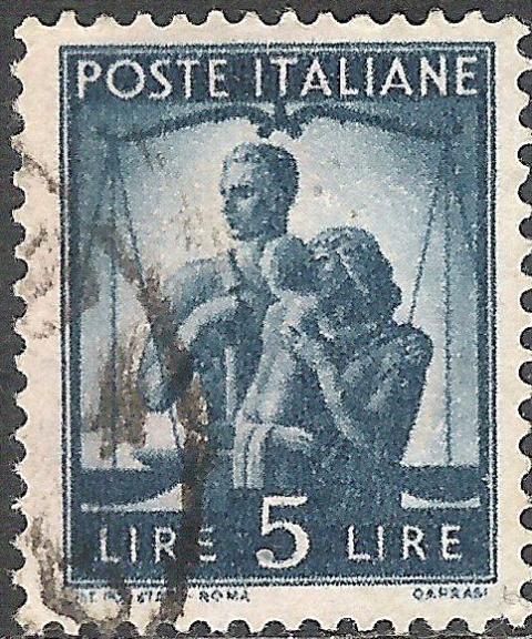 Italy 1945 Definitives - Democracy 5L.jpg