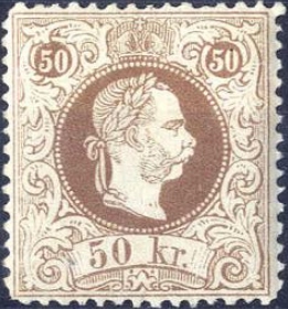 Austria-Empire 1874 Definitives - Emperor Franz-Josef I f-Mi-41II.jpg