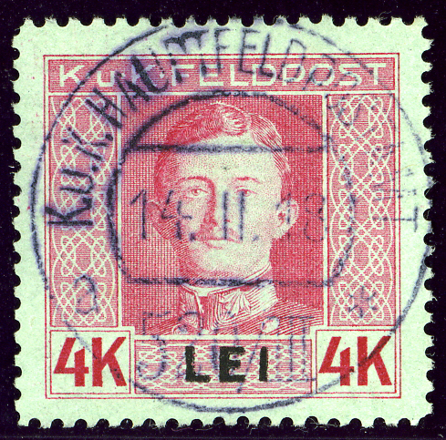 Austro-Hungarian Rumania 1918 4Lei.jpg