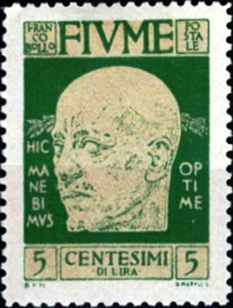 Fiume 1920 Definitives- Gabriele d'Annunzio a.jpg