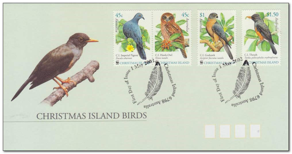 Christmas Island 2002 Threatened Species - Birds WWF fdc.jpg