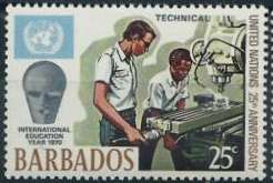 Barbados 1970 United Nations 25th Anniversary c.jpg
