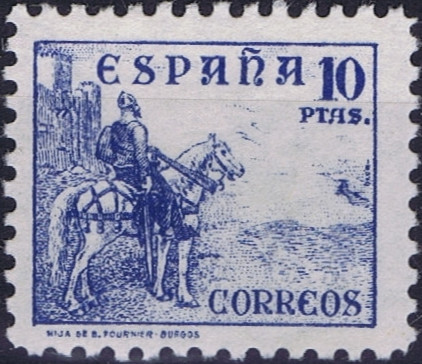 Spain 1936 -1939 Definitives - El Cid 10p.jpg