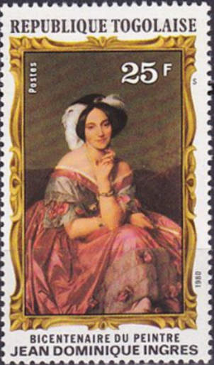Togo 1980 Birth Bicentenary of Jean Ingres - Artist 1a.jpg