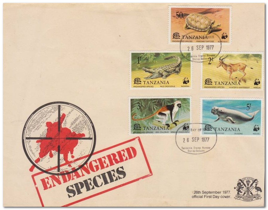 Tanzania 1977 Endangered Animals fdc.jpg