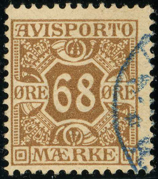 Denmark 1907 Newspaper Stamps 68ore u.jpg