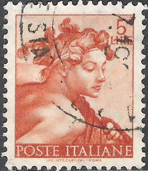 Italy 1961 Definitives - Works of Michelangelo 5L.jpg
