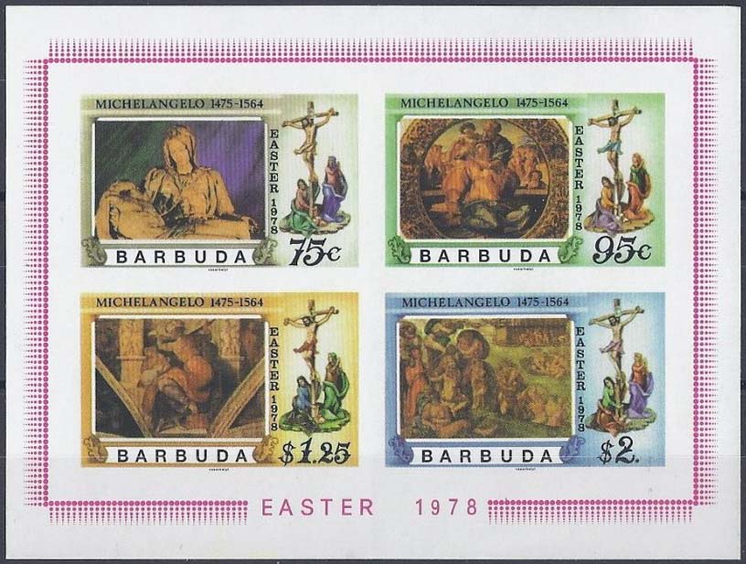 Barbuda 1978 Easter, Paintings by Michelangelo a2.jpg