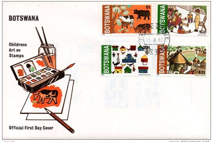 Botswana 1982 Childrens Paintings FDC.jpg