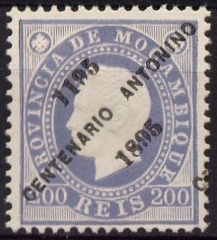 Mozambique 1895 7th century Birth of Saint Anthony of Padua h.jpg
