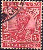 India 1932 - 1934 Definitives - King George V 3a.jpg
