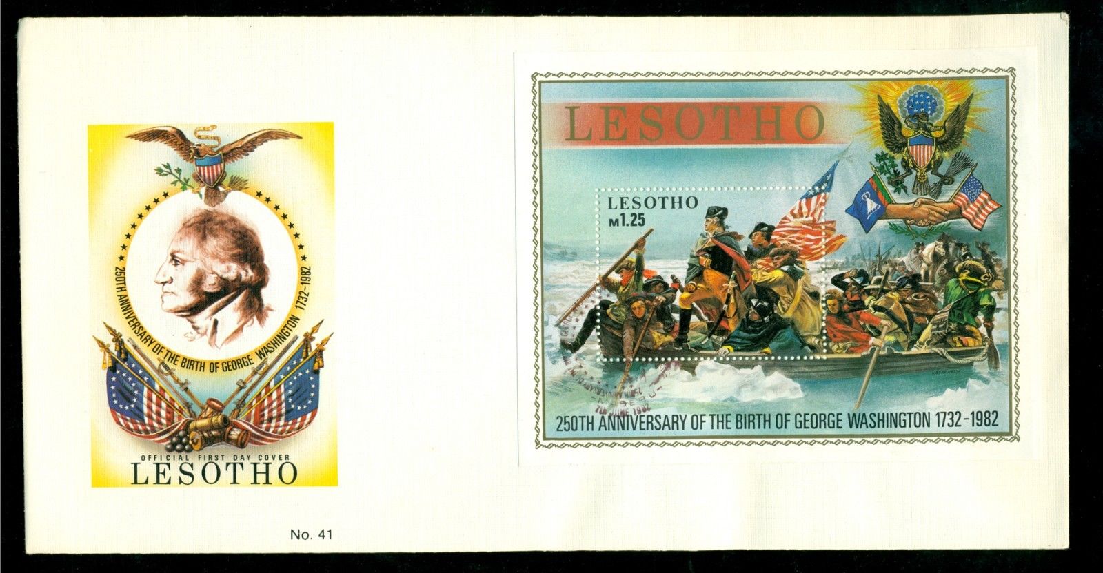 Lesotho 1982 George Washington - 250th Birth Anniversary fdc1.jpg