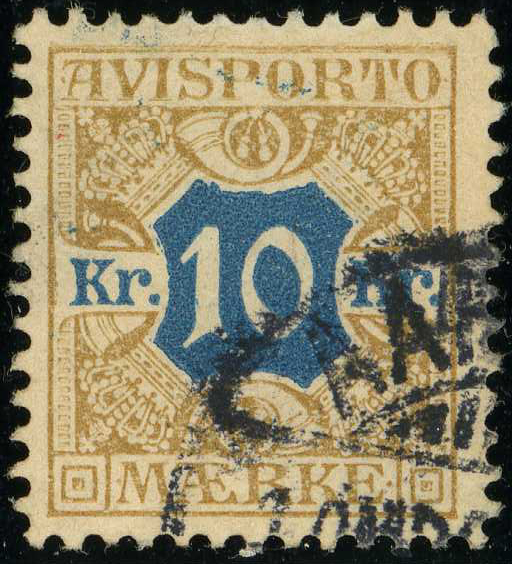 Denmark 1907 Newspaper Stamps 10kua.jpg