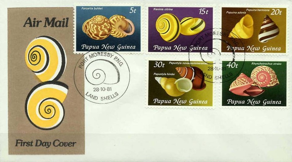 Papua New Guinea 1981 Land Snail Shells fdc.jpg