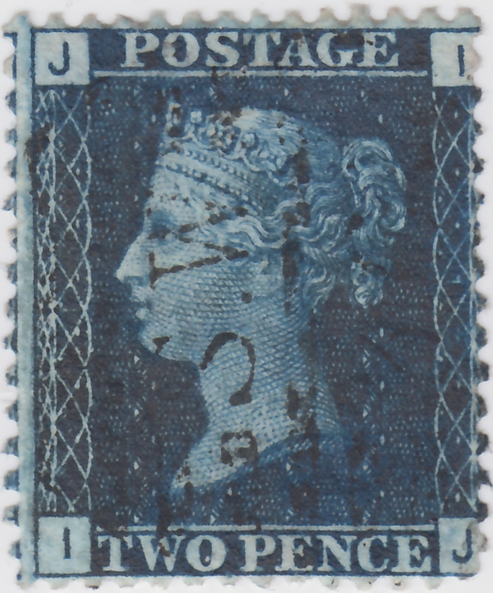GB 1869 2d Blue Plate 15 Thin lines IJ.jpg