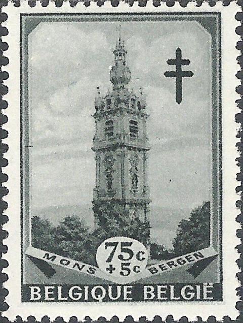 Belgium 1939 Anti Tuberculosis - Belfries 75c+5c.jpg