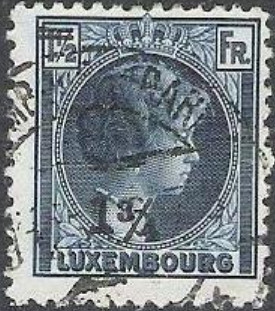 Luxembourg 1928 Definitives - Surcharged 1F¾ on 1F½.jpg