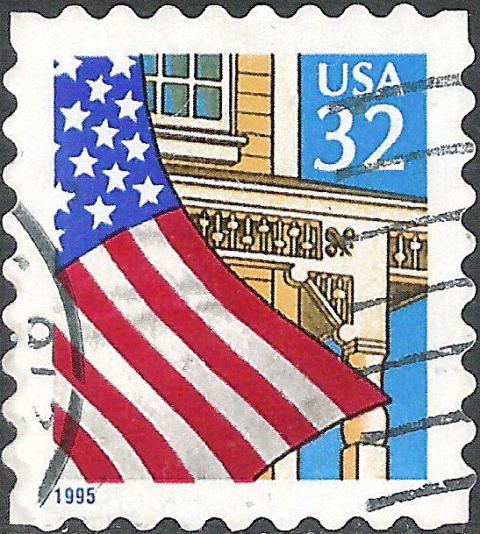 United States of America 1995 Flag Over Porch 32cA.jpg