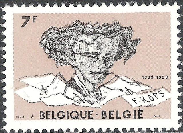 Belgium 1973 Felicien Rops 75th Death Anniversary 7F.jpg