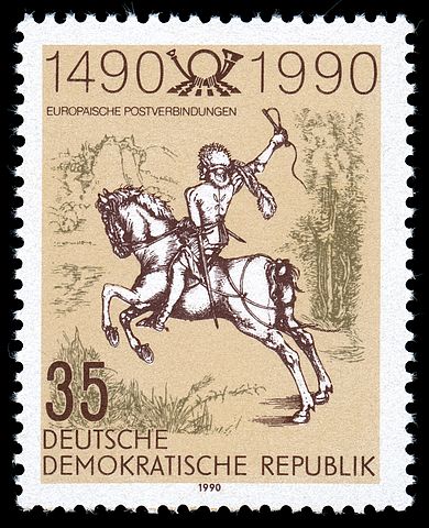 Germany-DDR 1990 500 Years International Post a.jpg