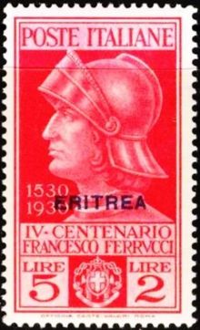 Eritrea 1930 Stamps of Italy - Ferrucci - Overprinted "Eritrea" e.jpg