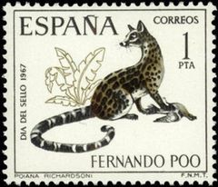 Fernando Poo 1967 Stamp Day - Small Mammals 1p.jpg