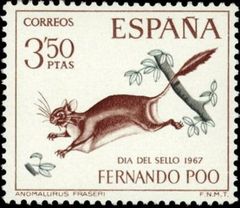 Fernando Poo 1967 Stamp Day - Small Mammals 3p50.jpg