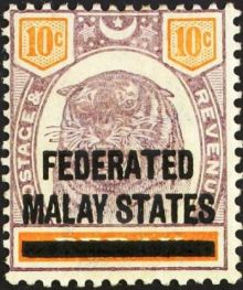 Federated Malay States 1900 Definitives - Perak Stamps - Overprinted 10c.jpg
