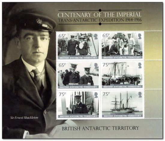 British Antarctic Territory 2013 Centenary of Shackleton's Trans Antarctic Exhibition ms.jpg
