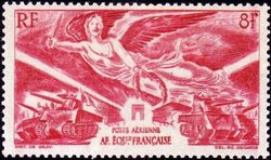 French Equatorial Africa 1946 Airmail - Victory in World War II 8f.jpg
