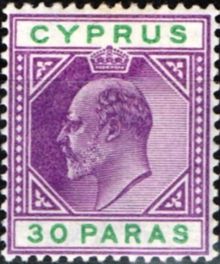 Cyprus 1903-1910 Definitives - King Edward VII 30pa.jpg